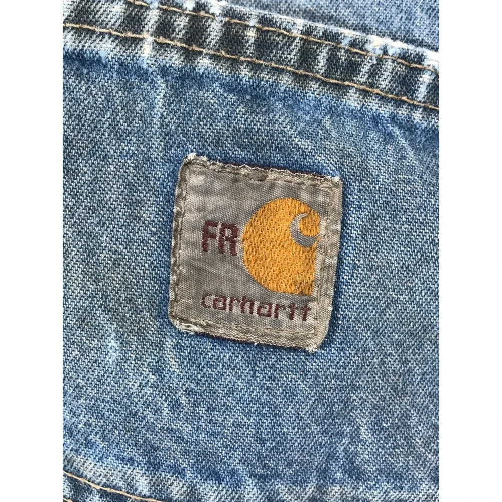 Carhartt Carpenter Jeans Mens 30x29 Blue Flame Resistant Workwear Utility Grunge